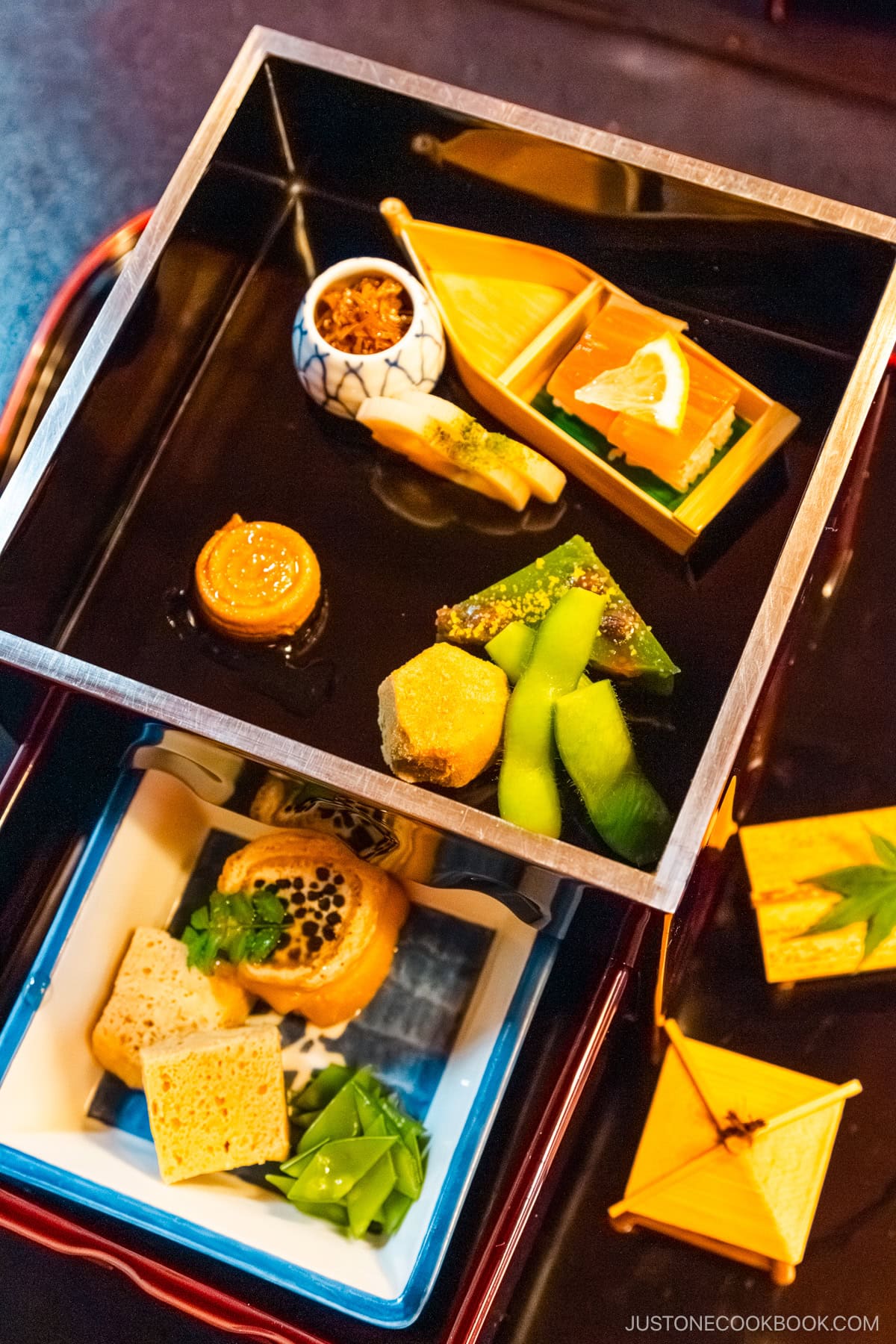 food in small dishes