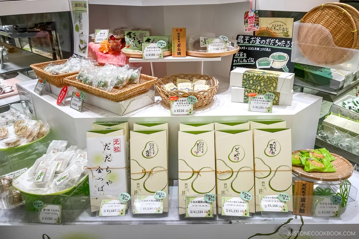 Sweets on a display in a department store