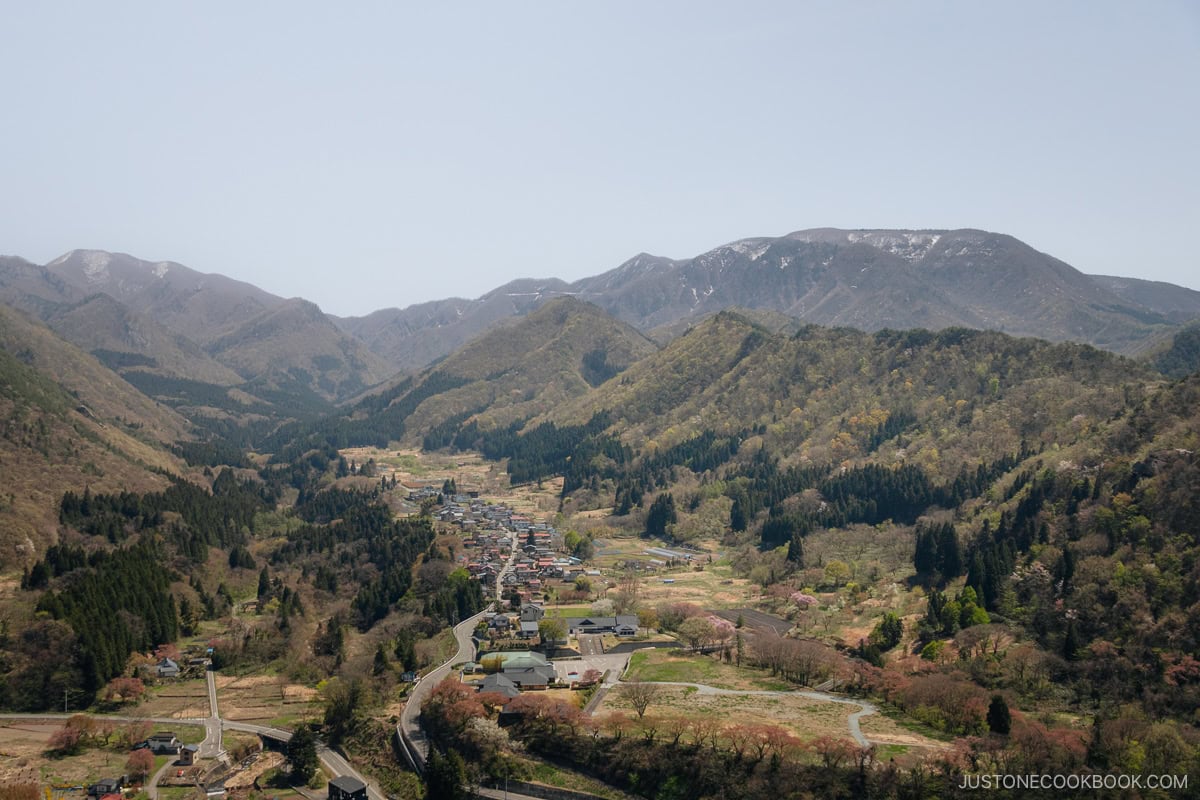 Overlooking mountain valley