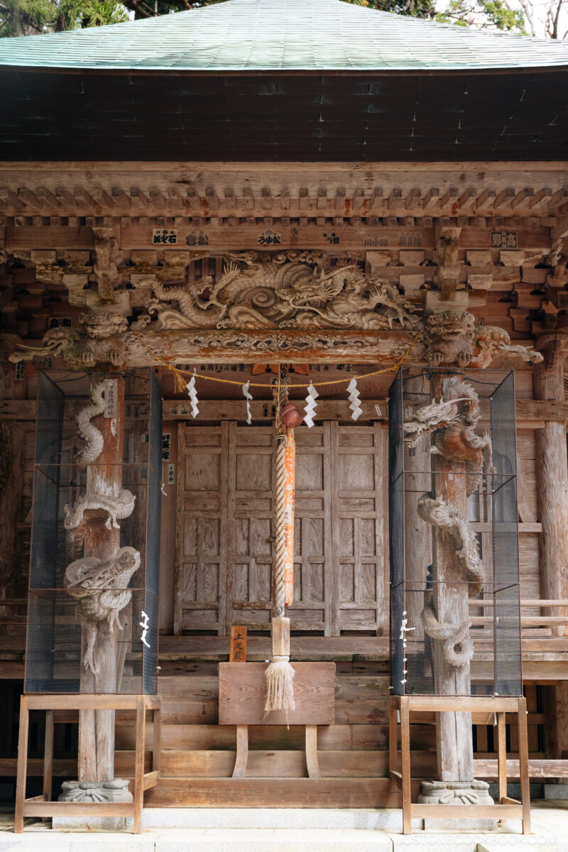 Wooden shrine detail