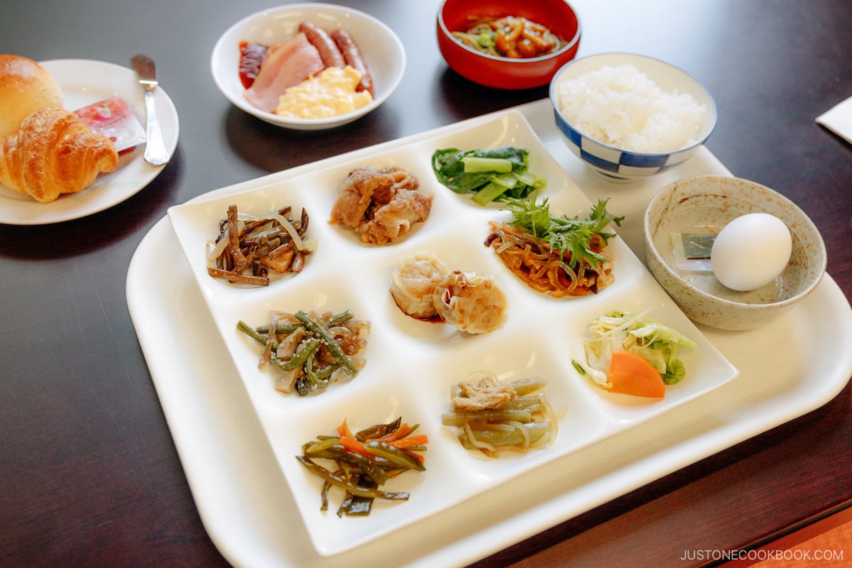 Japanese breakfast place with rice